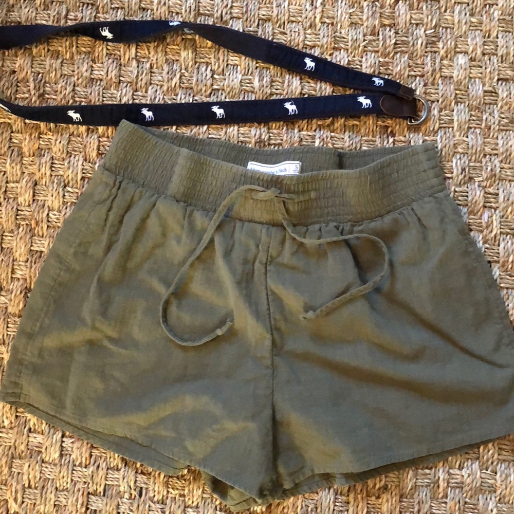 Abercrombie shorts with Abercrombie belt